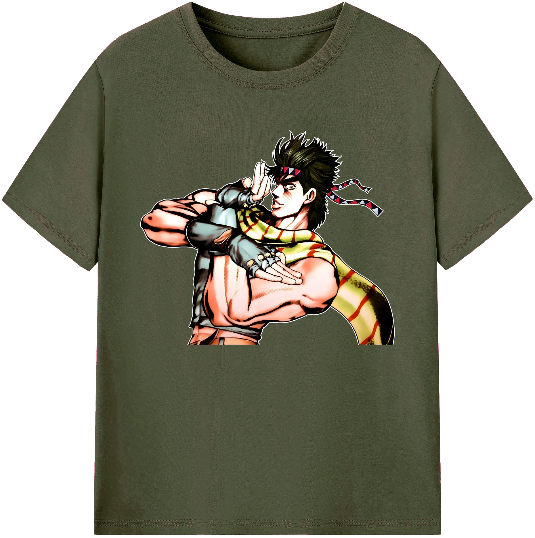 （画像用） ジョジョの奇妙な冒険 ジョセフ?ジョースター JoJo's Bizarre Adventure Joseph Joestar 綿100％ メンズ半袖Tシャツ｜肌触りやわらか＆通気性